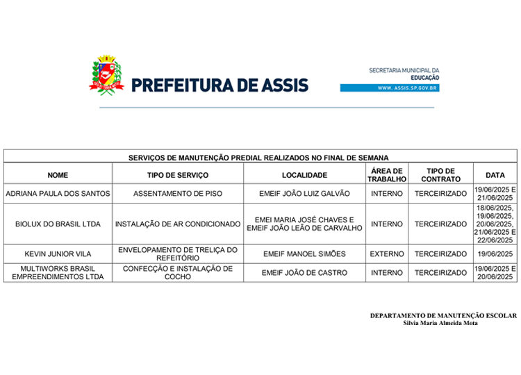 🛠️ Final de semana é tempo de cuidar das escolas!