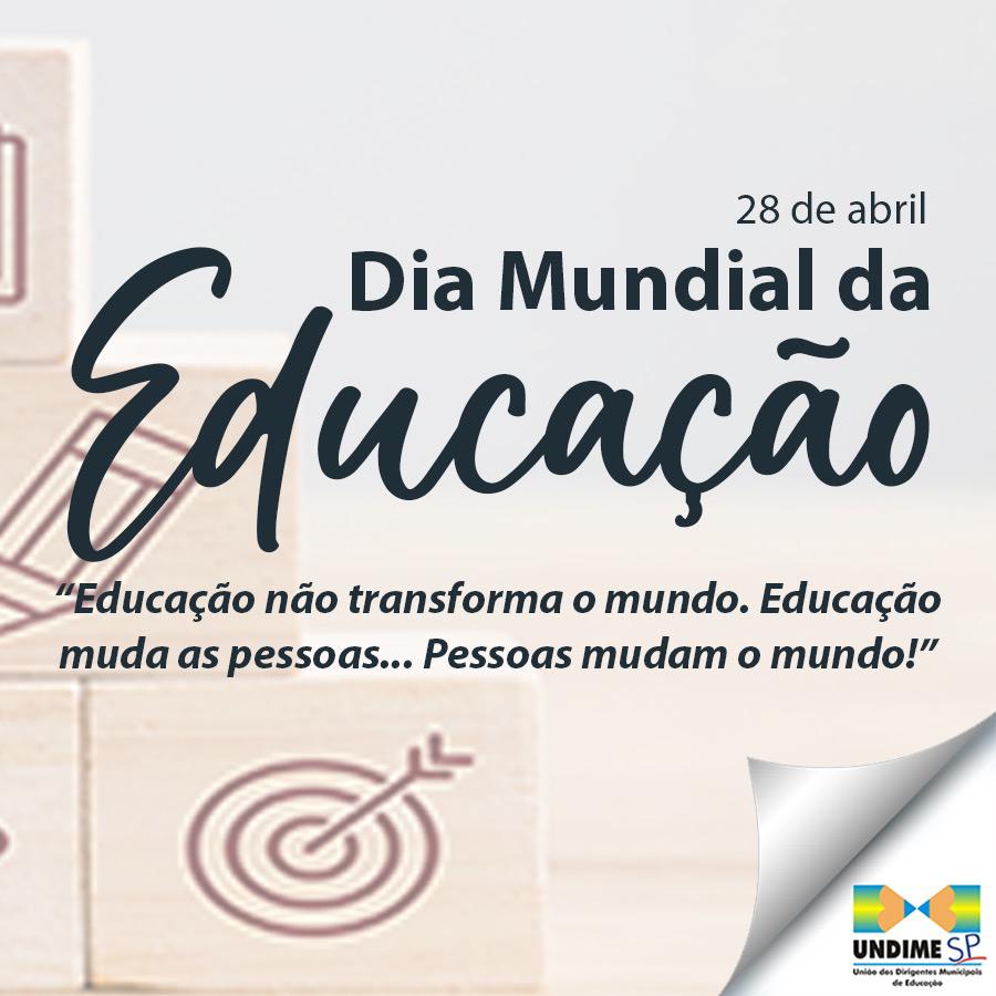 A Secretaria Municipal da Educao sada a todos os profissionais da Educao nesse Dia Mundial da Educao